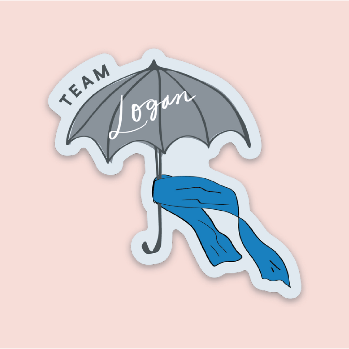 Team Logan Umbrella | Gilmore Girls Mini Sticker