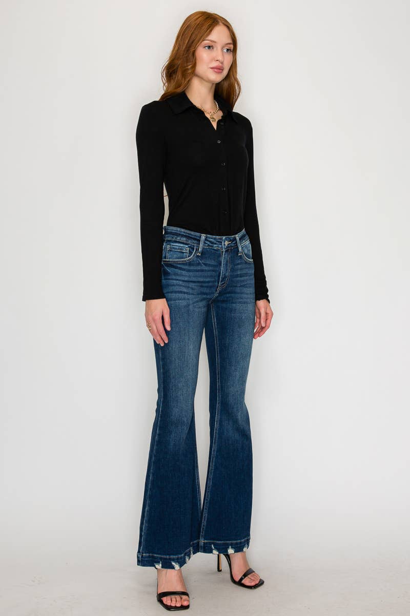 MID RISE SUPER FLARE JEANS