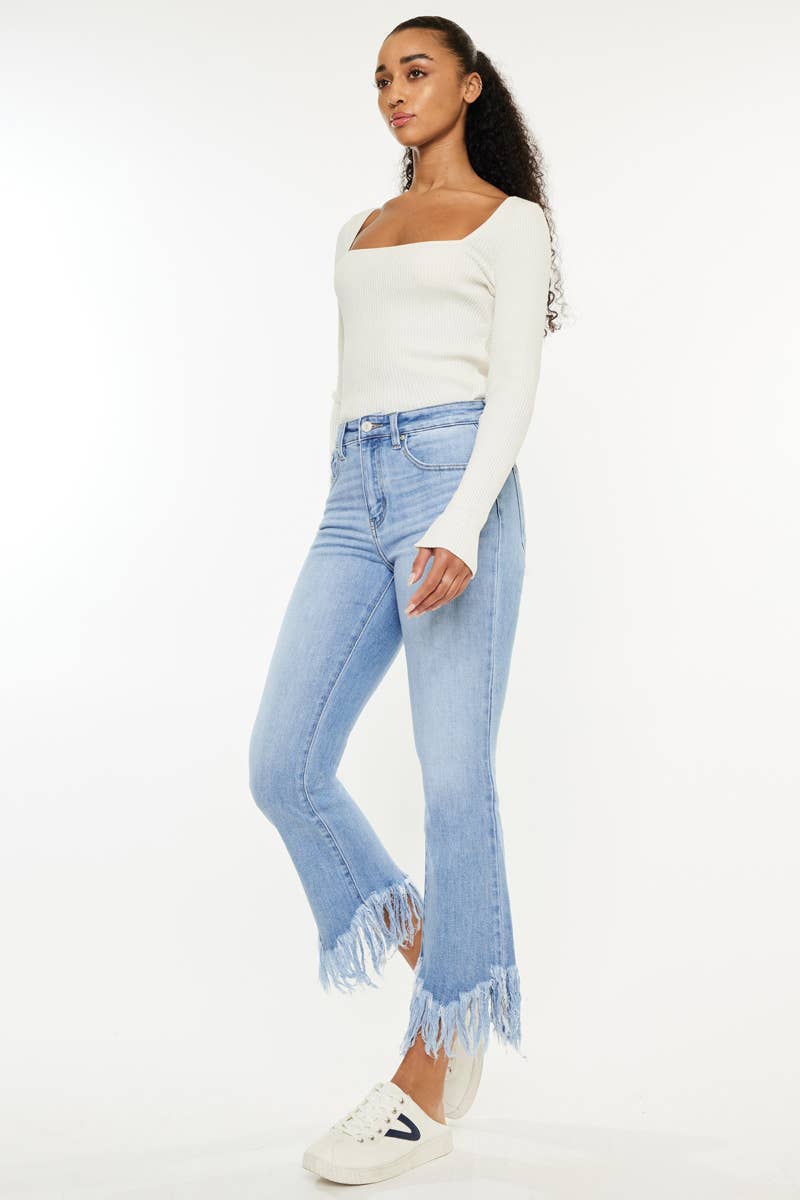 KanCan - High rise crop bootcut jeans