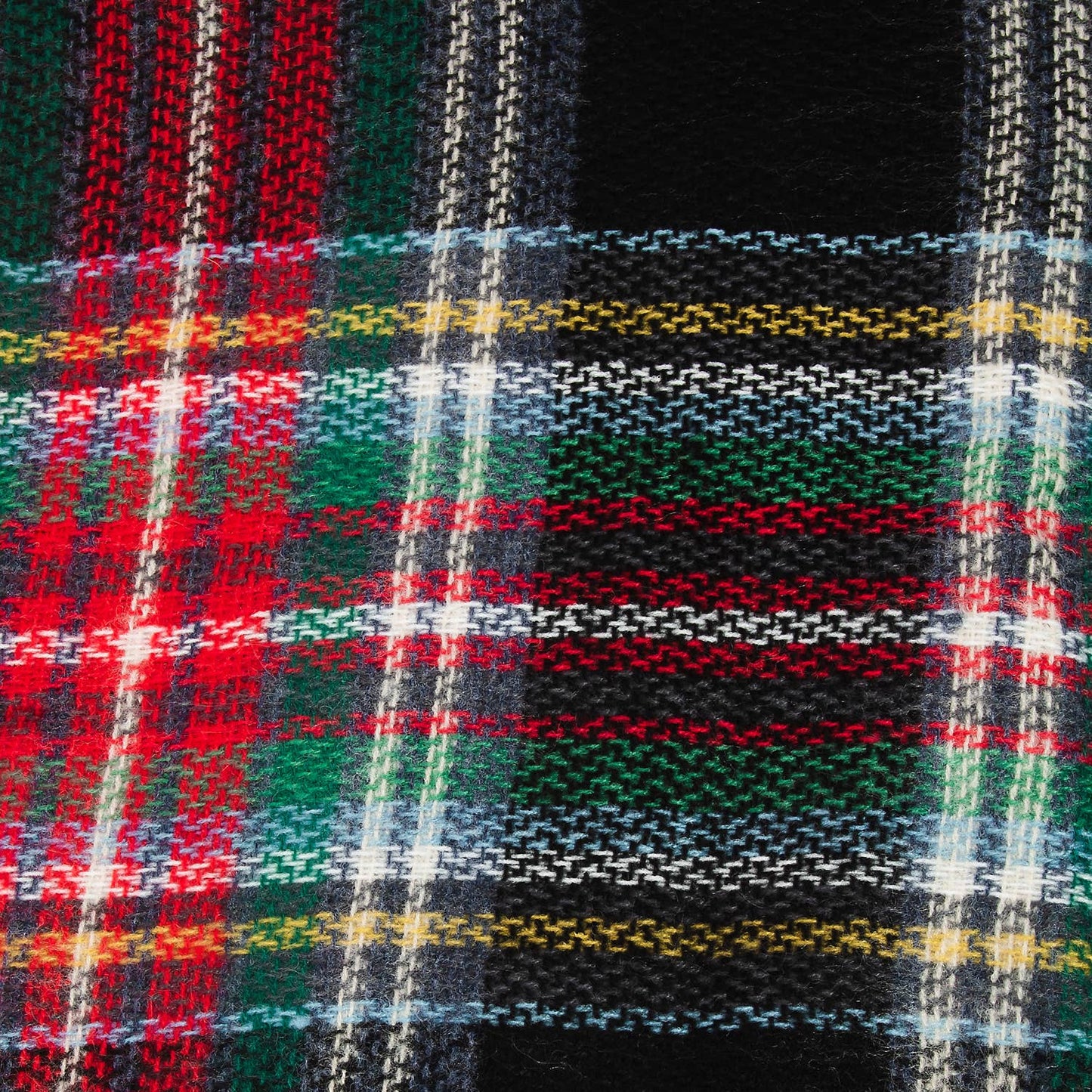 Dark Plaid Oblong Scarf