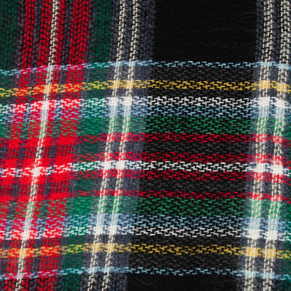 Dark Plaid Oblong Scarf
