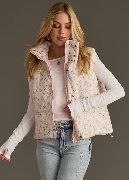 Pink Floral Vest
