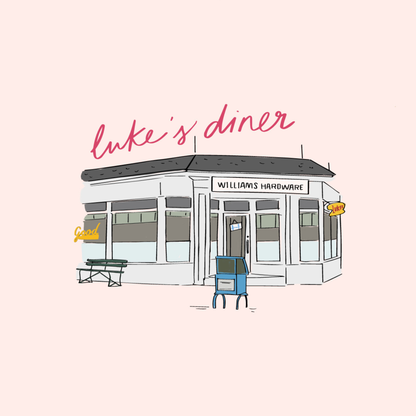 Luke's Diner Illustrated Sticker