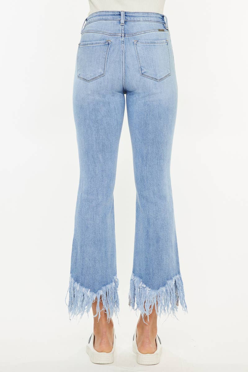 KanCan - High rise crop bootcut jeans