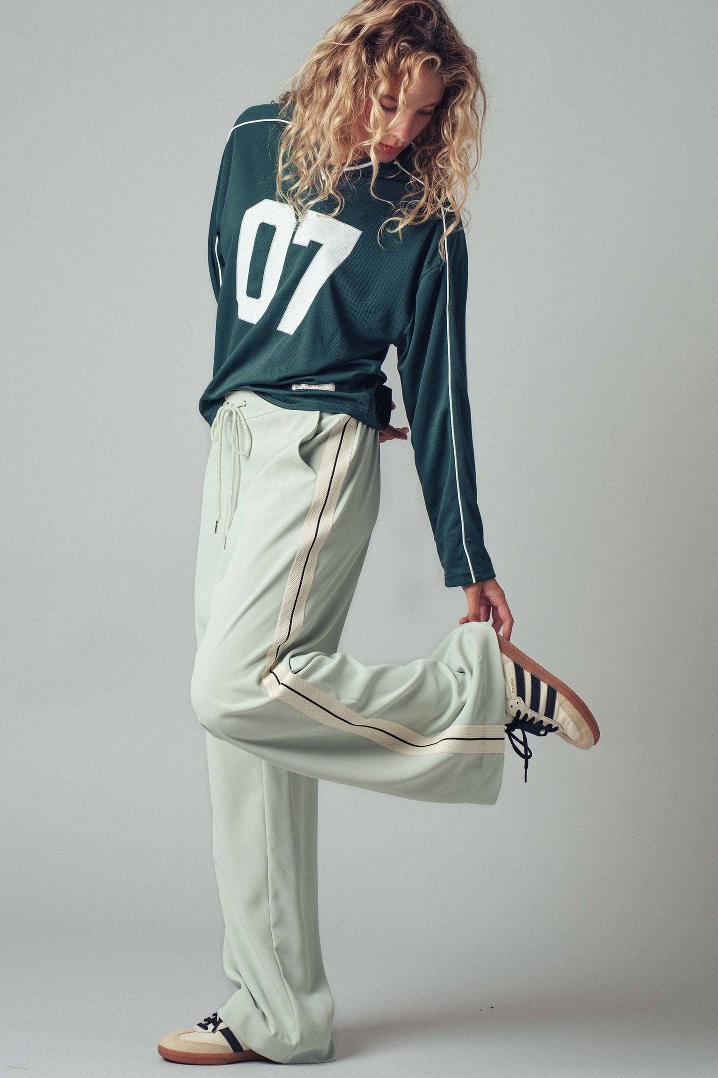 Side Stripe Drawstring Relaxed Statement Lounge Pant