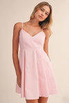 Klesis Back Bow Smocked Back Flared Mini Dress