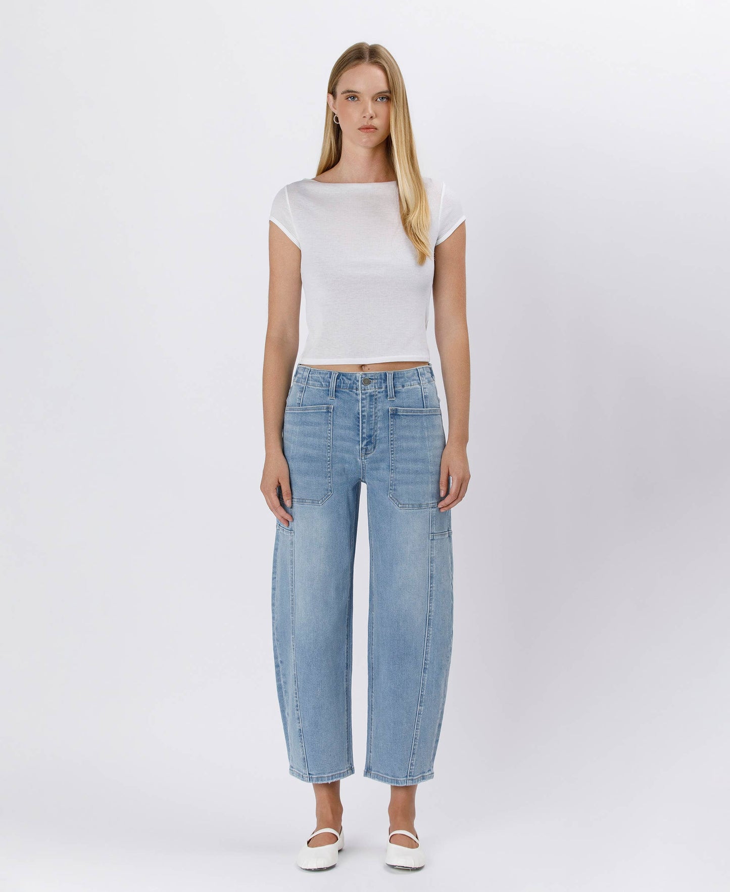 Super High Rise Barrel Jeans
