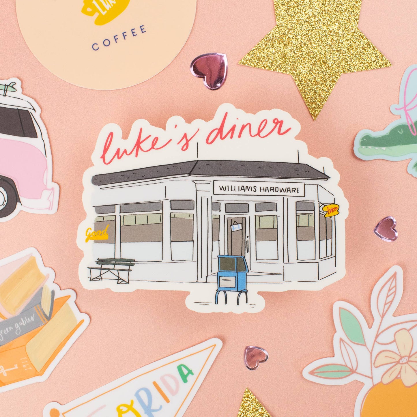 Luke's Diner Illustrated Sticker