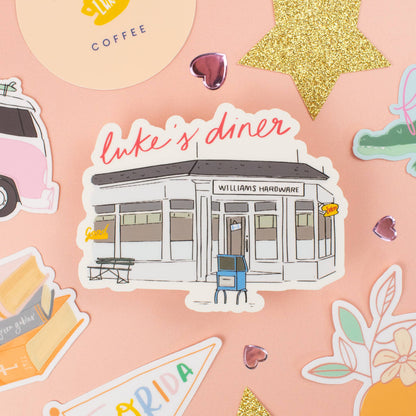 Luke's Diner Illustrated Sticker