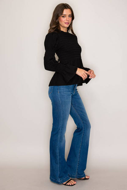 C1031-Lourdes Long Sleeve Blouse