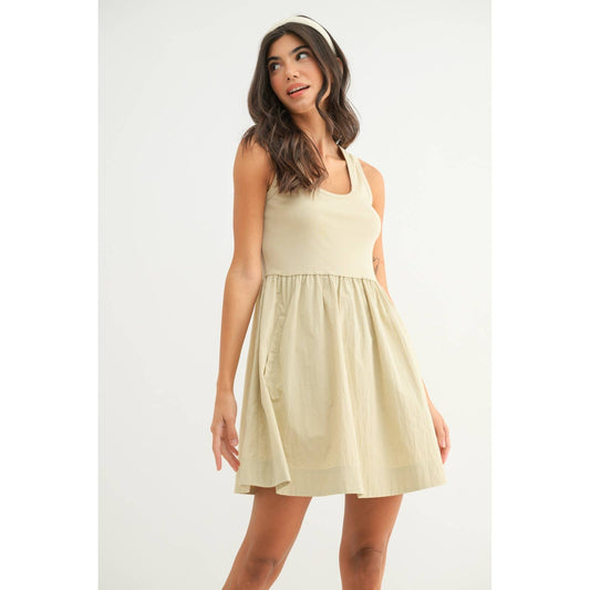 CONTRAST TANK TENCIL MINI DRESS