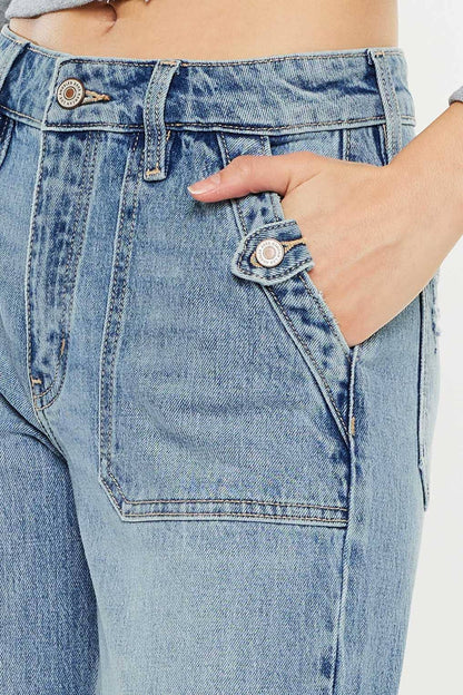 Kan can - high rise wide flare jeans