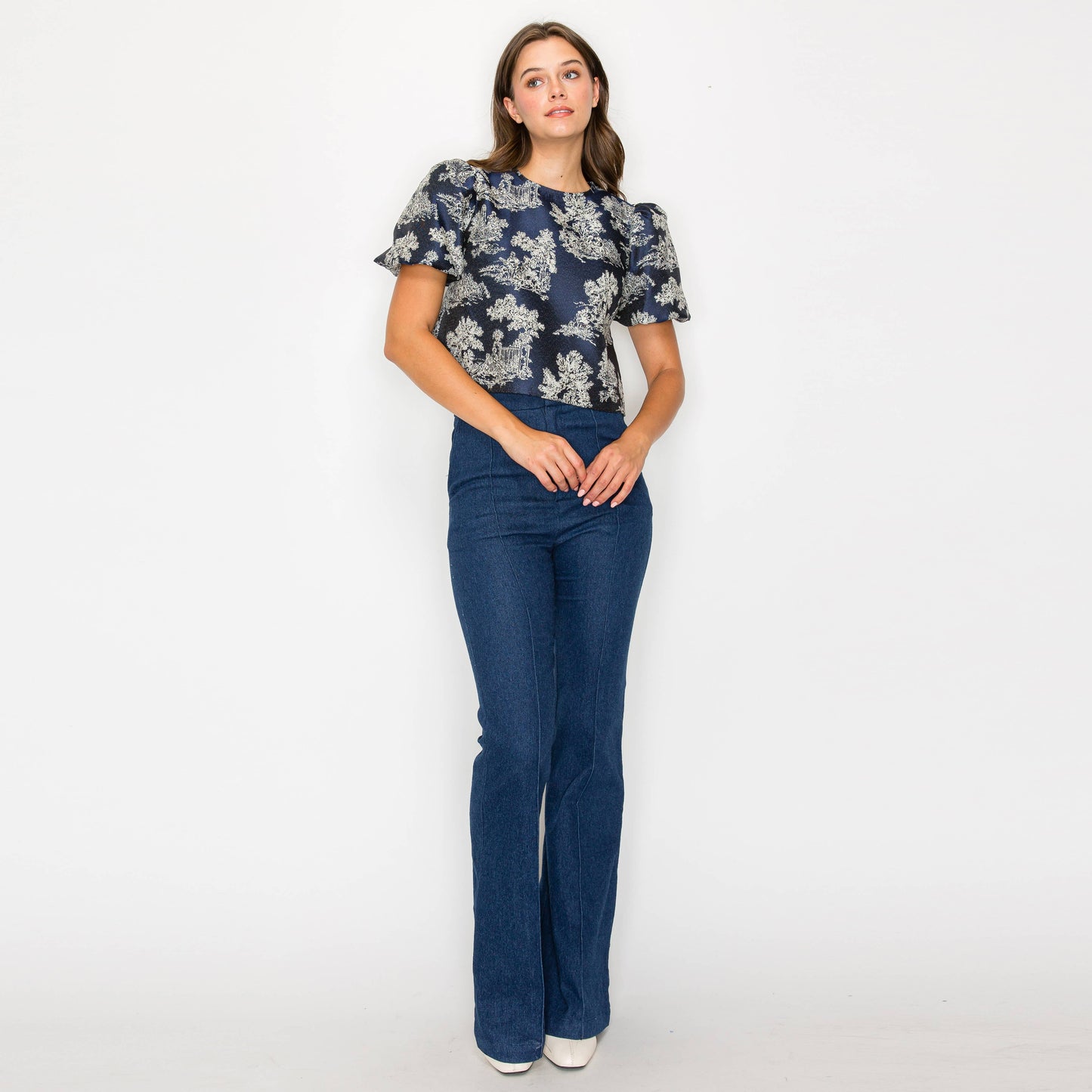 Toile Jacquard pattern top - LWT1800