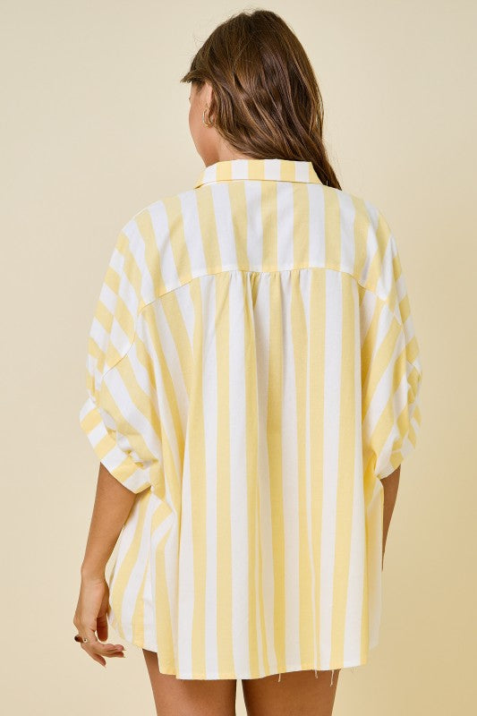Sunshine State Striped Top in yellow