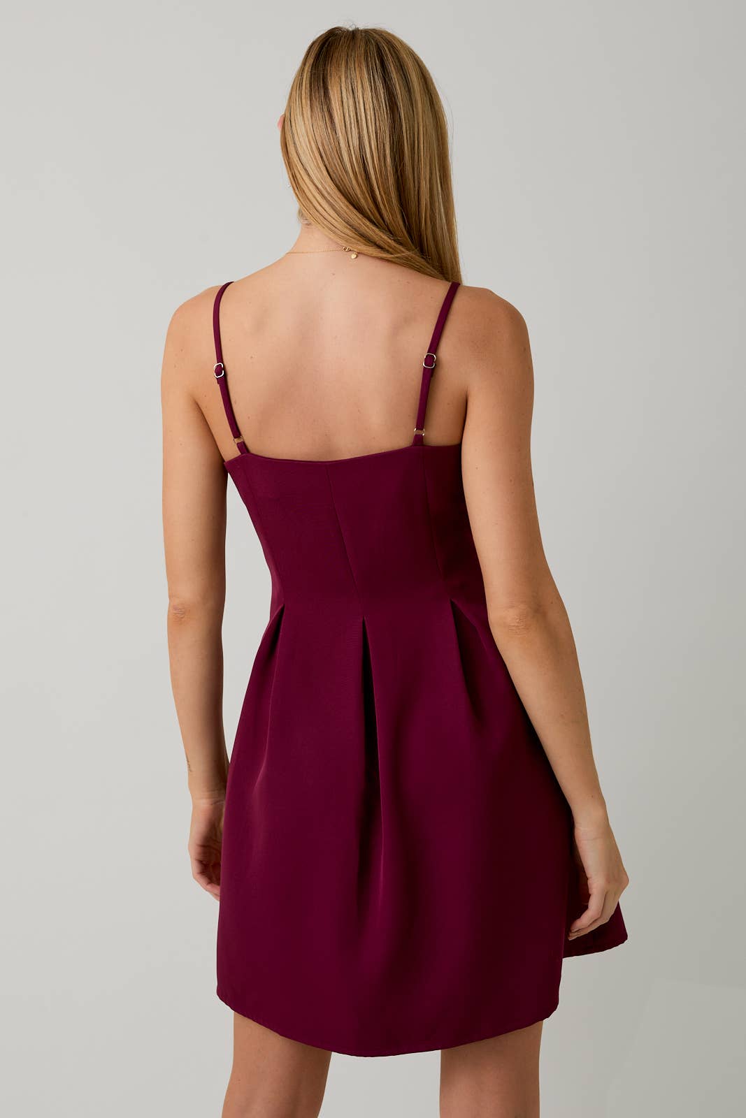 SQUARE NECK SLEEVELESS FIT & FLARE MIDI DRESS