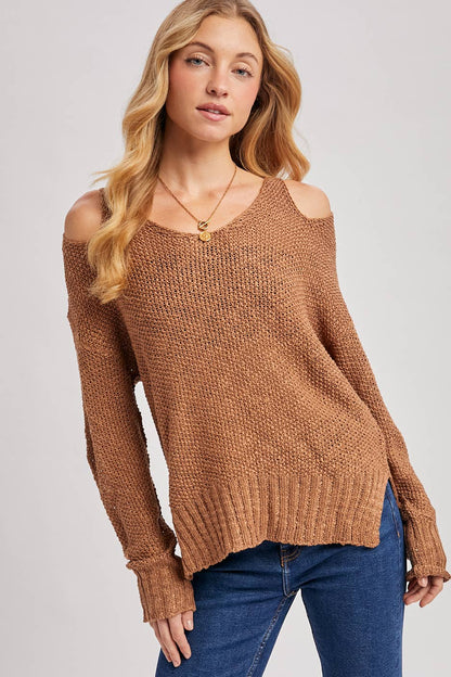 OPEN SHOULDER LOOSE FIT PULLOVER