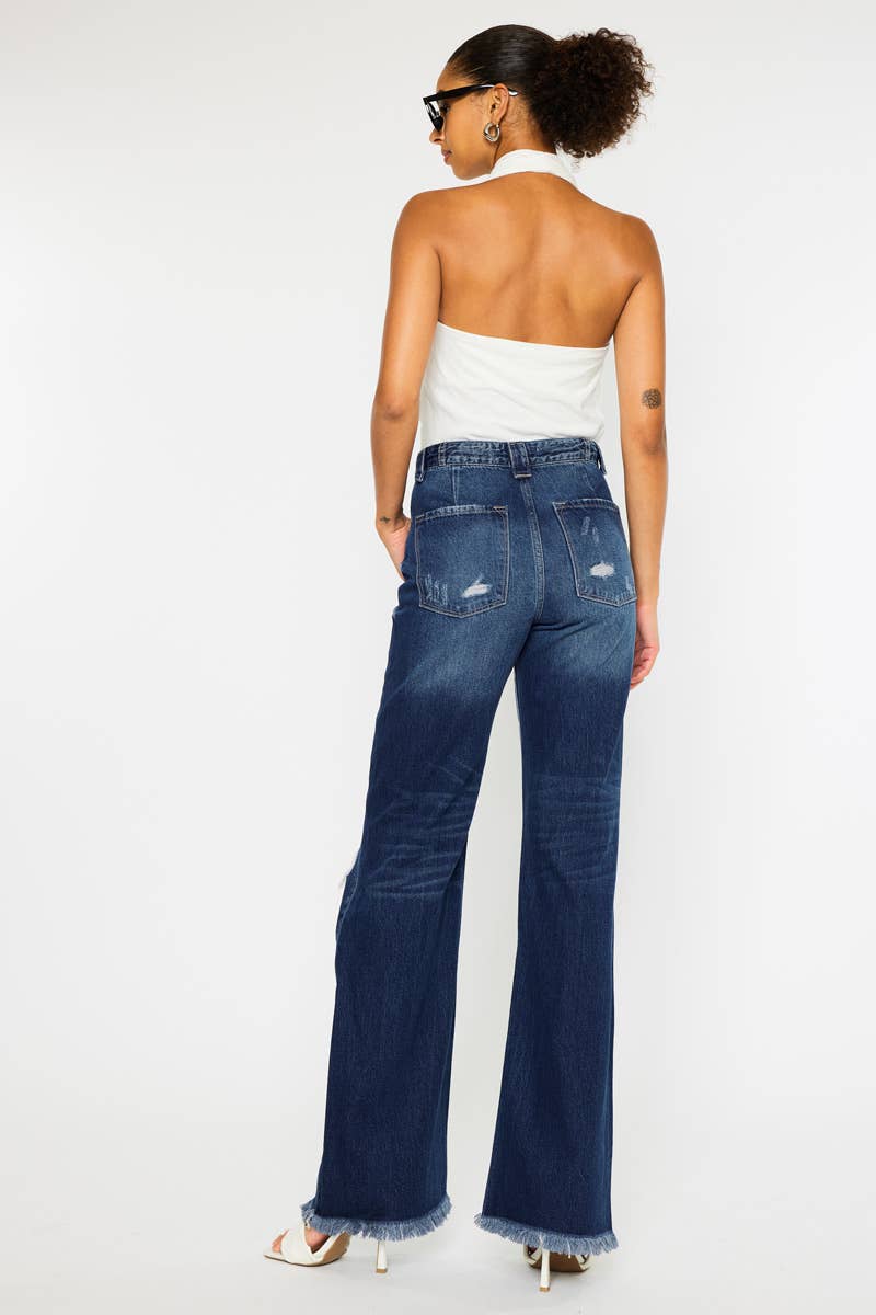 KanCan - 90s Ultra High Rise Fray Hem Flare