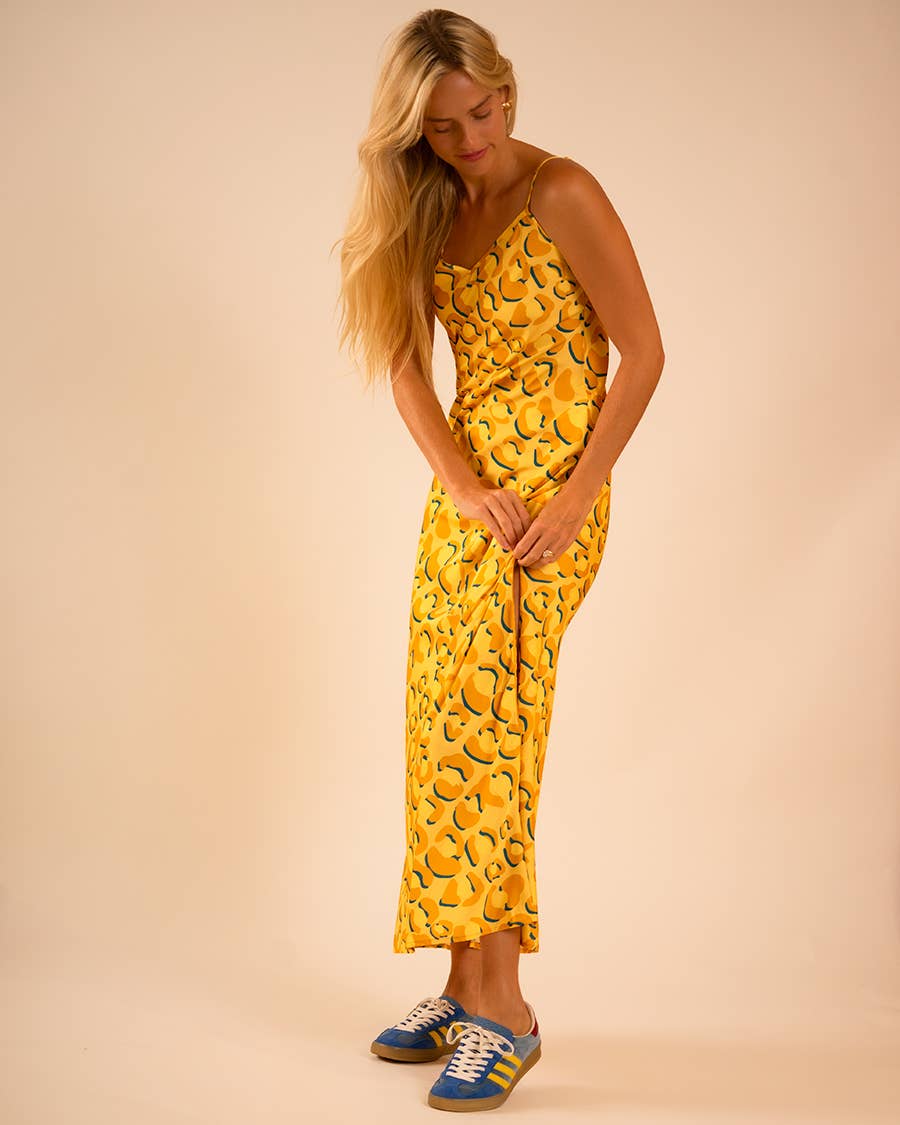 Shaded Leopard Lennon Zipslip™️ Dress (Canary)