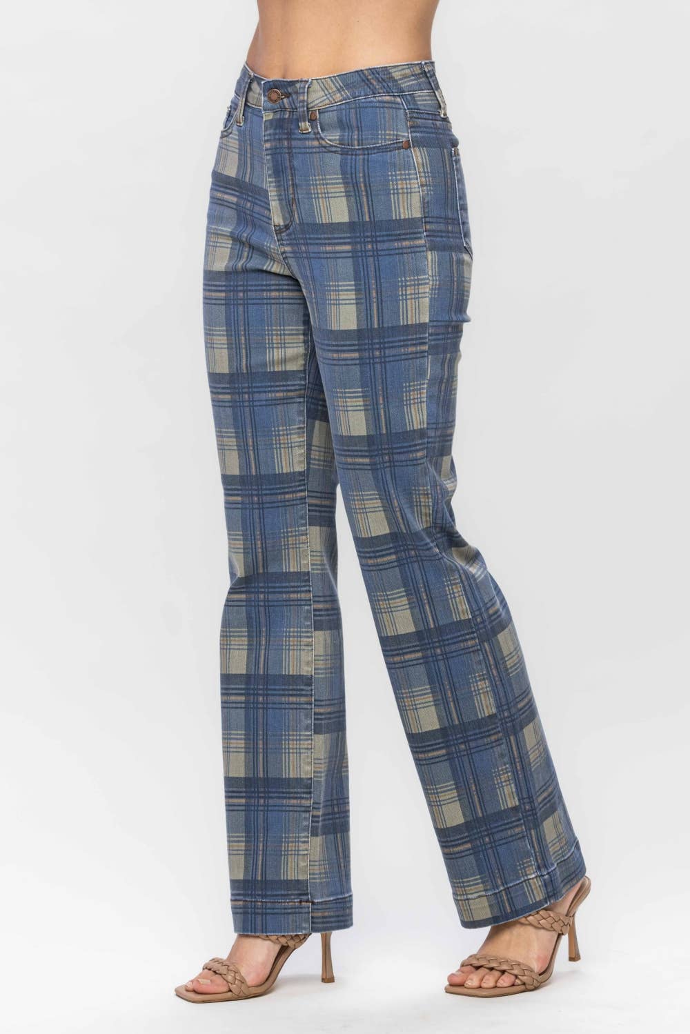 HW Vintage Look Plaid Straight