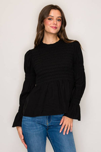 C1031-Lourdes Long Sleeve Blouse