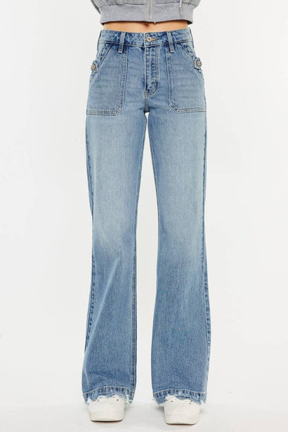 Kan can - high rise wide flare jeans