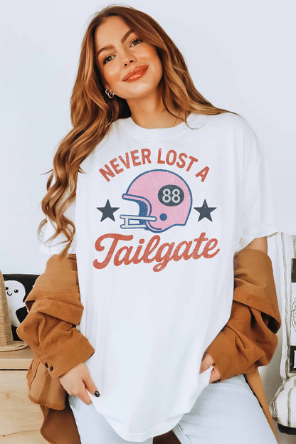 [G2111X-OTS]  NEVER LOST A TAILGATE OVERSIZED TEE