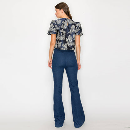 Toile Jacquard pattern top - LWT1800