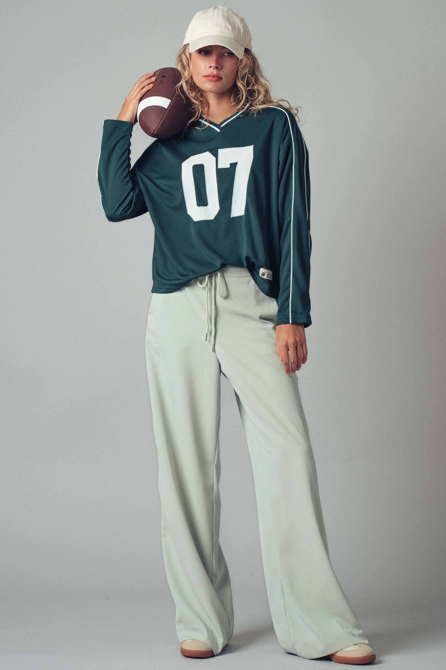 Side Stripe Drawstring Relaxed Statement Lounge Pant