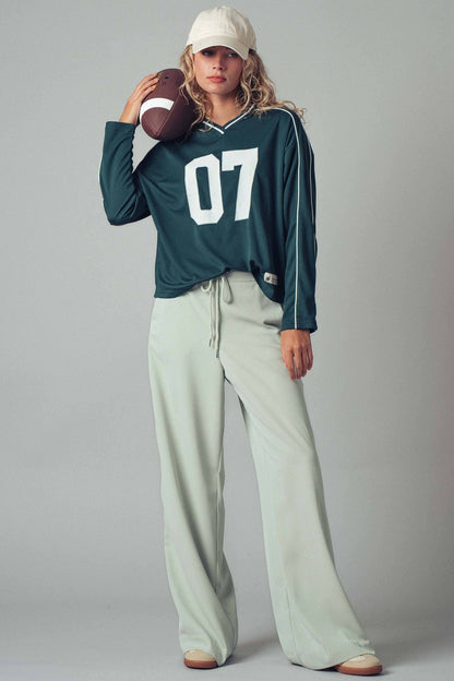 Side Stripe Drawstring Relaxed Statement Lounge Pant