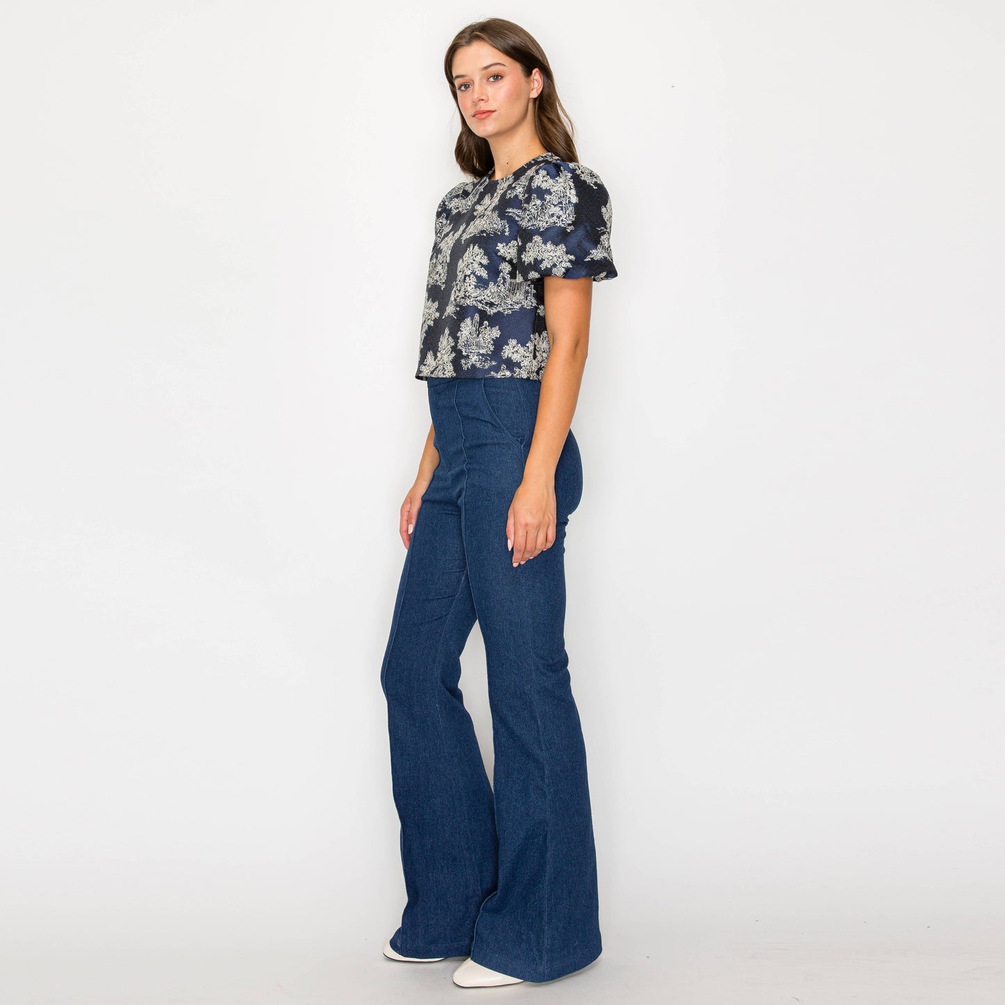 Toile Jacquard pattern top - LWT1800