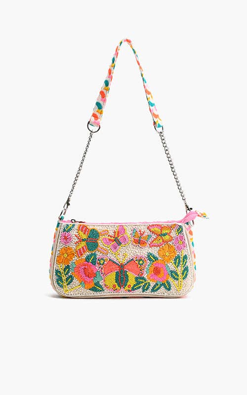 Rainbow Wings Floral Shoulder Bag