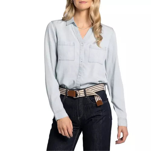 Thread & Supply Essential Lightest Denim Button Up