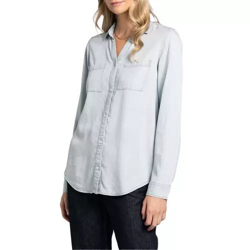 Thread & Supply Essential Lightest Denim Button Up