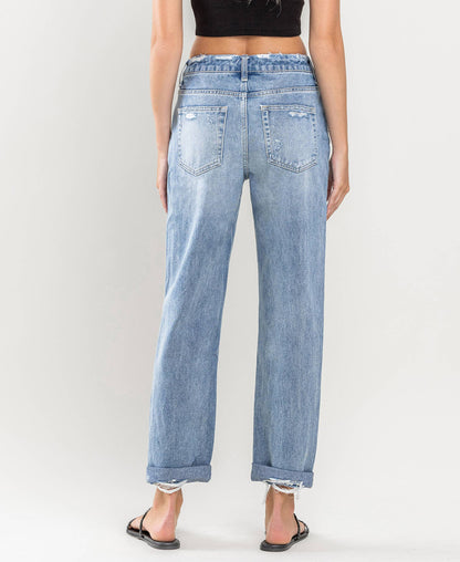 Flying Monkey - HIGH RISE CUFFED BOYFRIEND JEANS