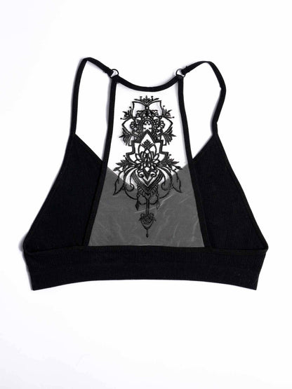 Tattoo Bralette - Black