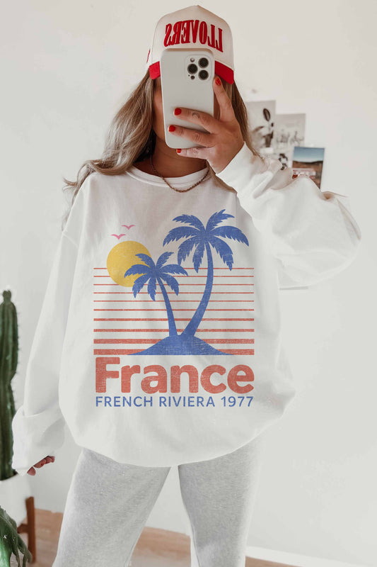 [G2050X-OSS] FRANCE FRENCH RIVIERA OVERSIZED SWEATSHIRTS