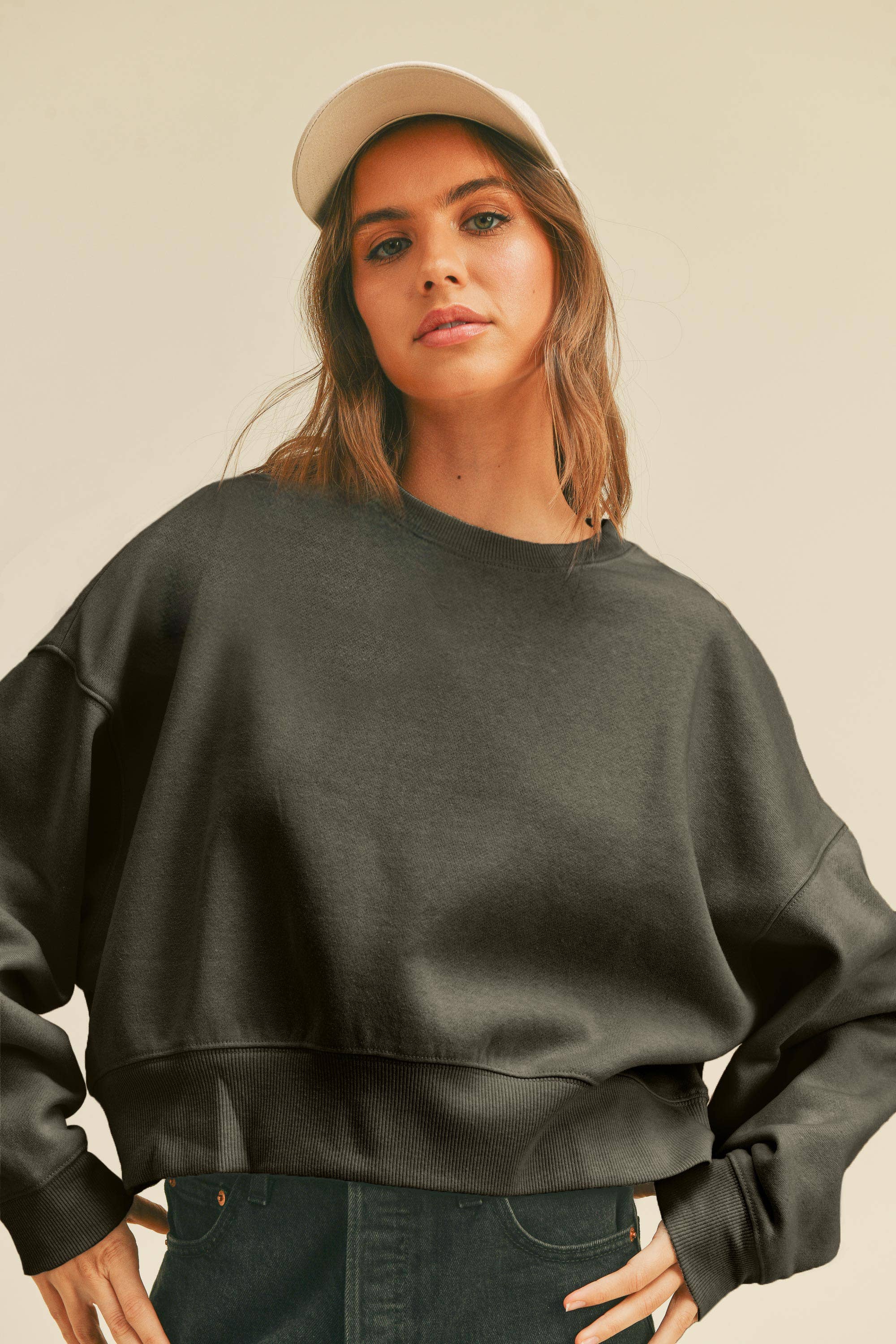 Sunday Cropped Sweatshirt