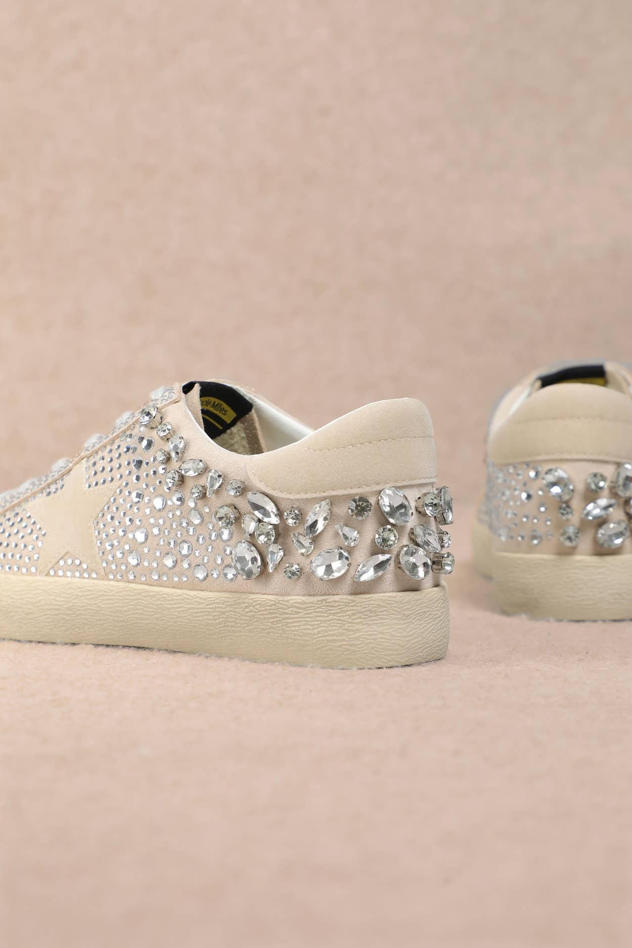 GOLDIE RHINESTONE EMBELLISHED STAR PATCH SNEAKERS
