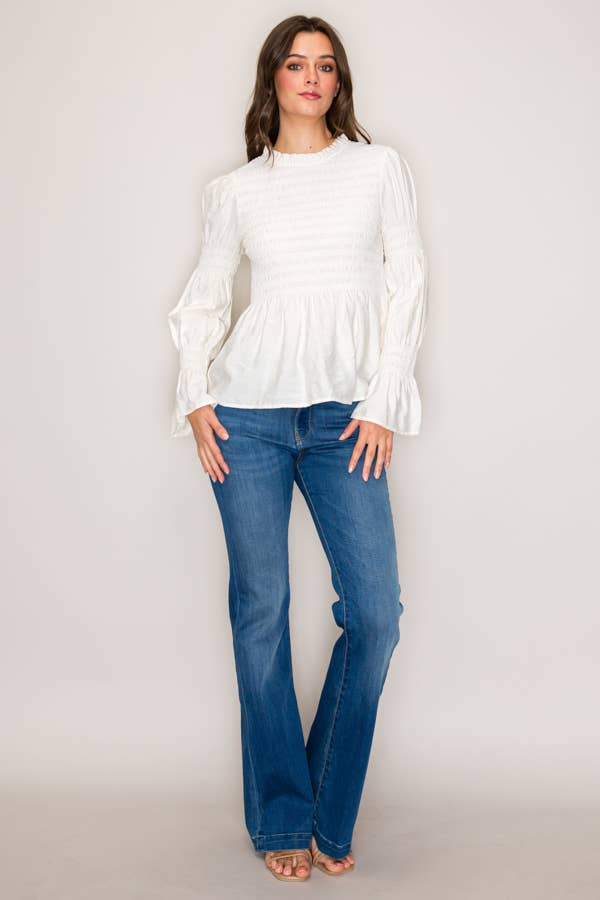 C1031-Lourdes Long Sleeve Blouse