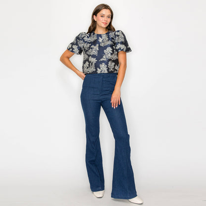 Toile Jacquard pattern top - LWT1800