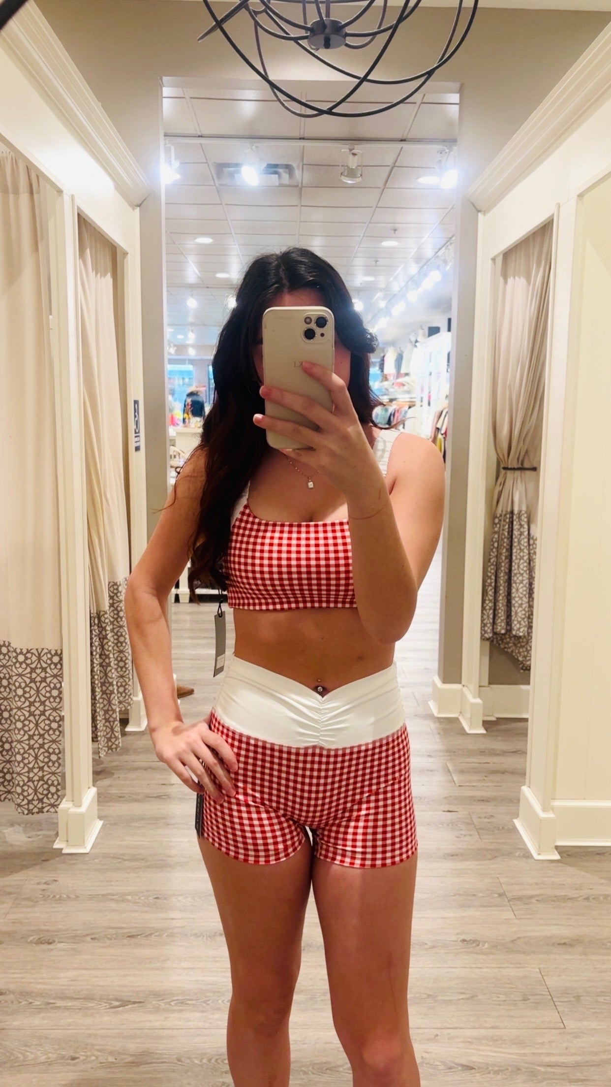 Kimberly Red Gingham top