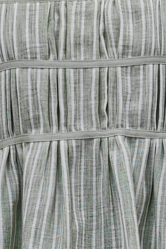 Sage Striped Skort Set