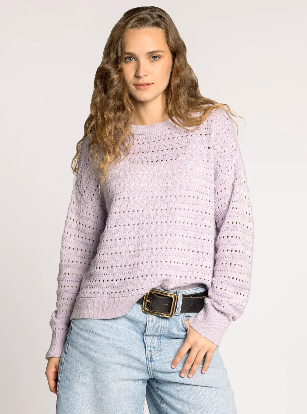 Thread & Supply Spring Is Here Sweater in Lilac