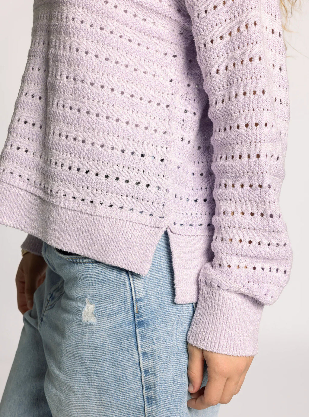 Thread & Supply Spring Is Here Sweater in Lilac
