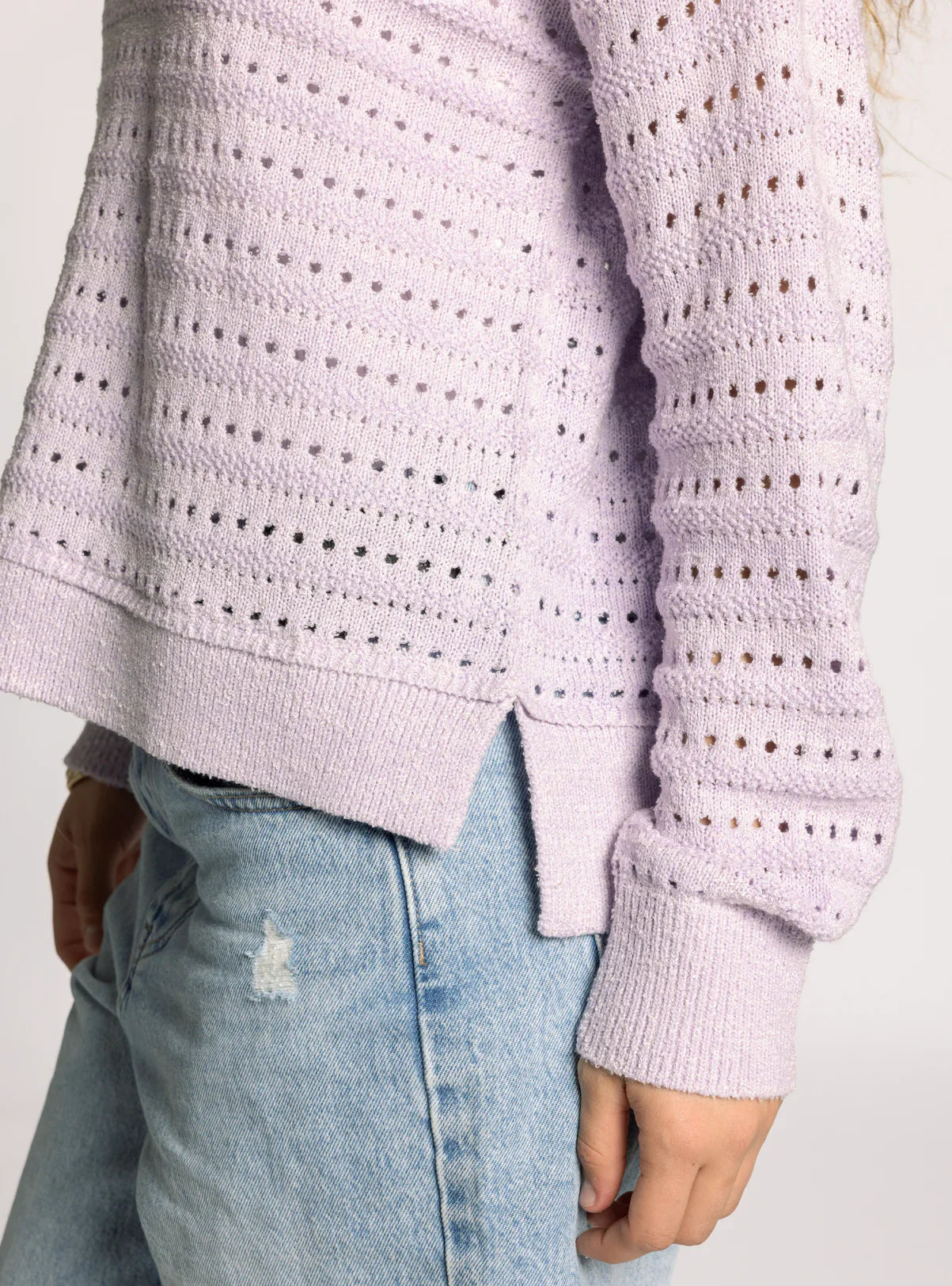 Thread & Supply Spring Is Here Sweater in Lilac