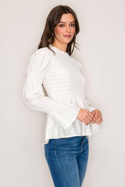 C1031-Lourdes Long Sleeve Blouse
