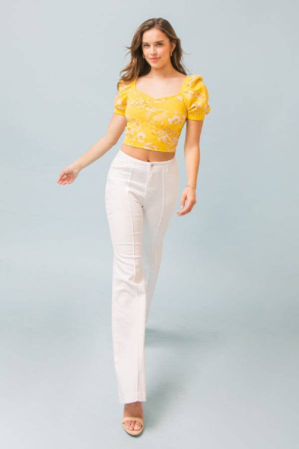 A jacquard sweater knit top