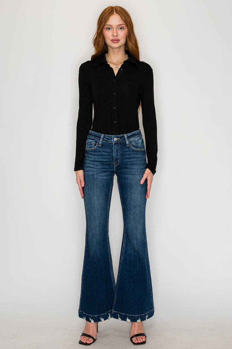MID RISE SUPER FLARE JEANS