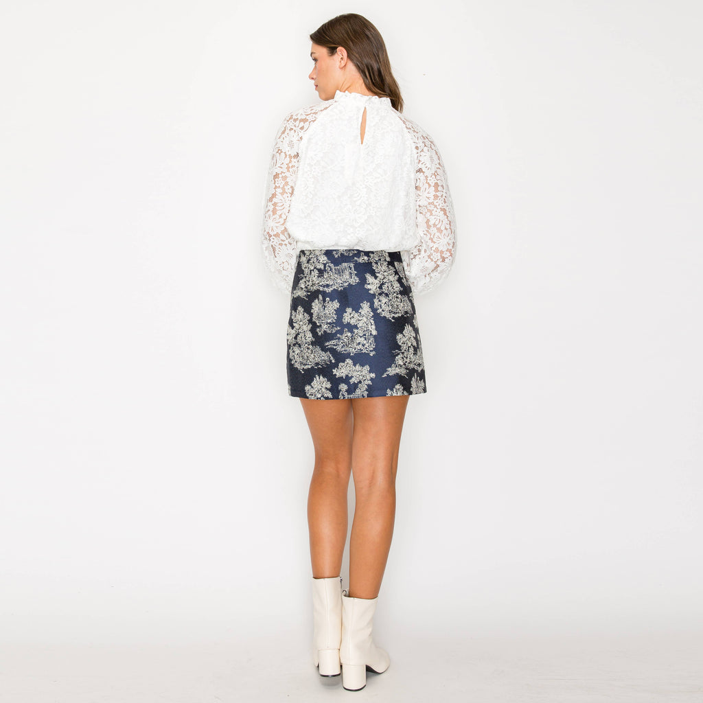 Toile mini skirt