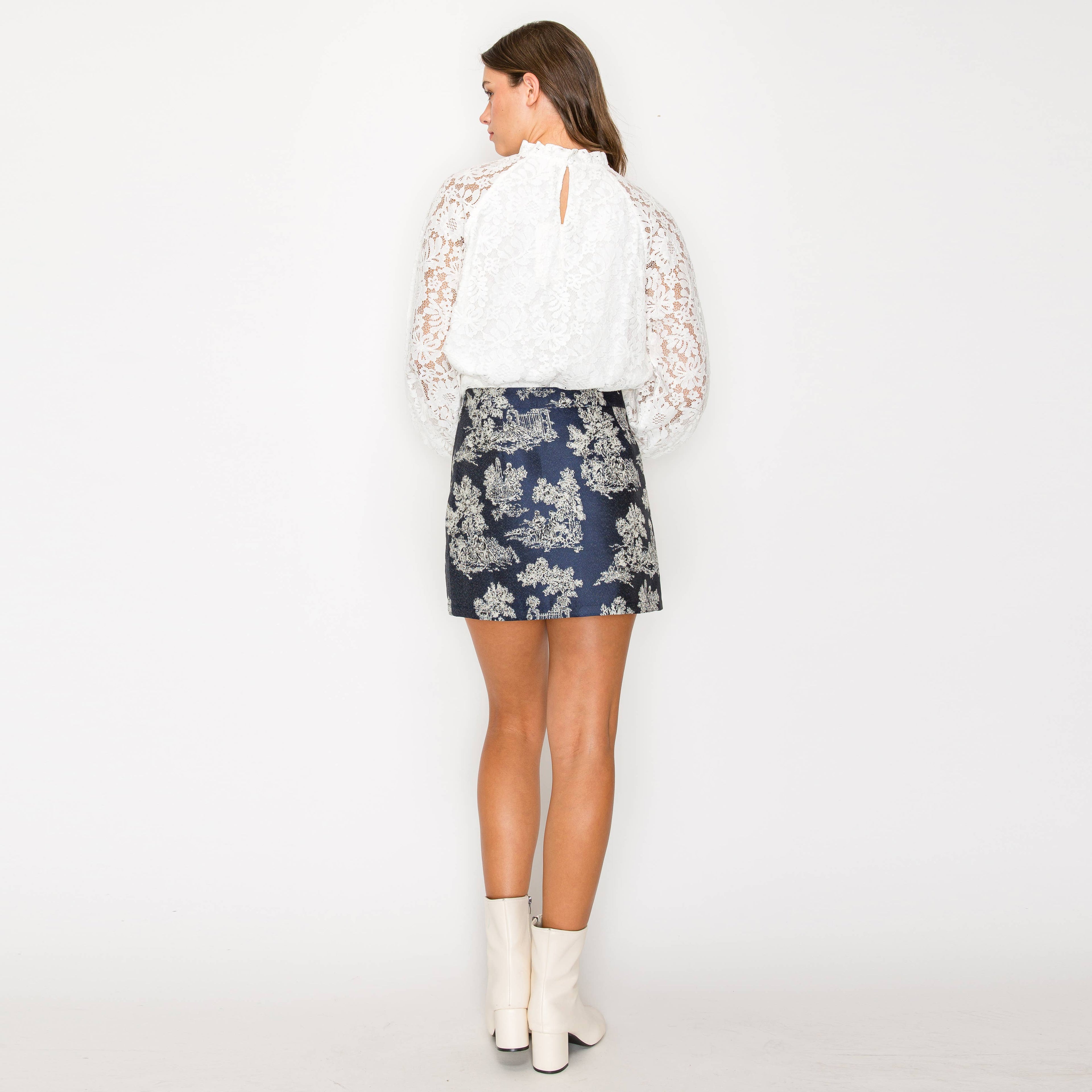 Toile mini skirt